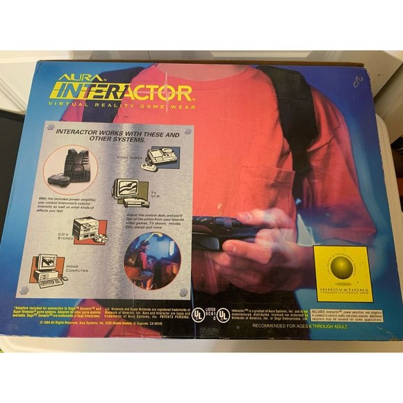 Vtg Aura‎ Interactor Virtual Reality Game Wear 1994 Sega Genesis Super Nintendo - Picture 8 of 8